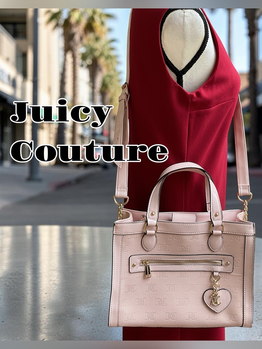 Juicy Couture Pink Clay Nailed It Crossbody Bag
